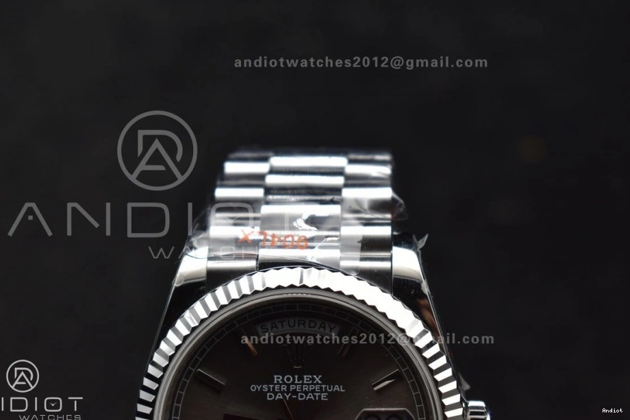 vr3255 36 Edition Grey Dial SS Bracelet 904L Weight) on QF Steel (Gain DayDate V5 President Best 0315